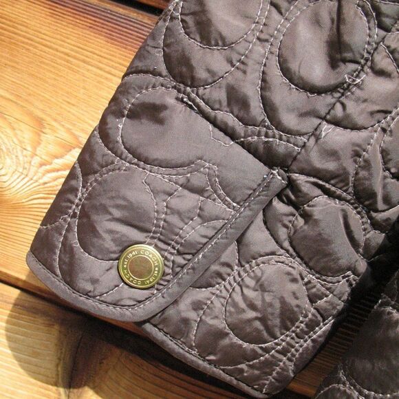Coach Quilted Signature C Puffer Jacket Coat XL - Picture 4 of 10